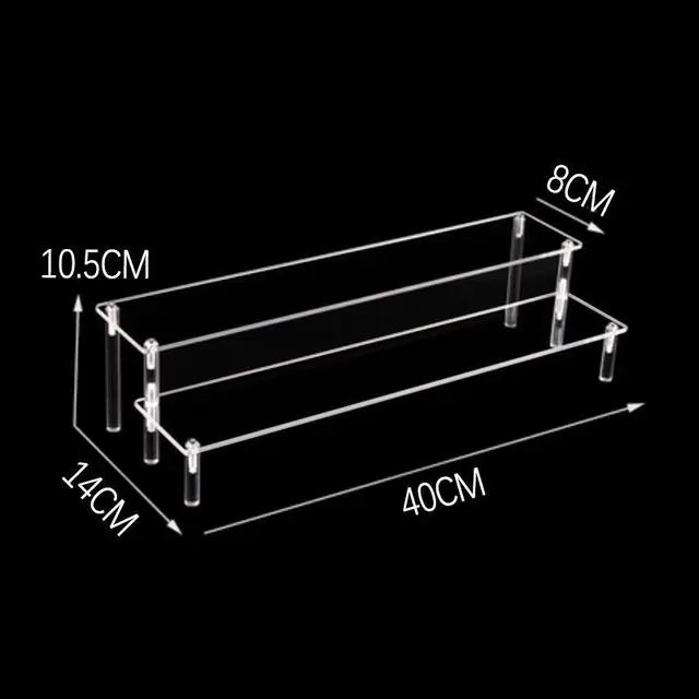 Black Acrylic Riser Display Shelf Perfume Stand Cologne Cupcake Stand for Funko POP Figures Desserts Holder Collection Cosmetic