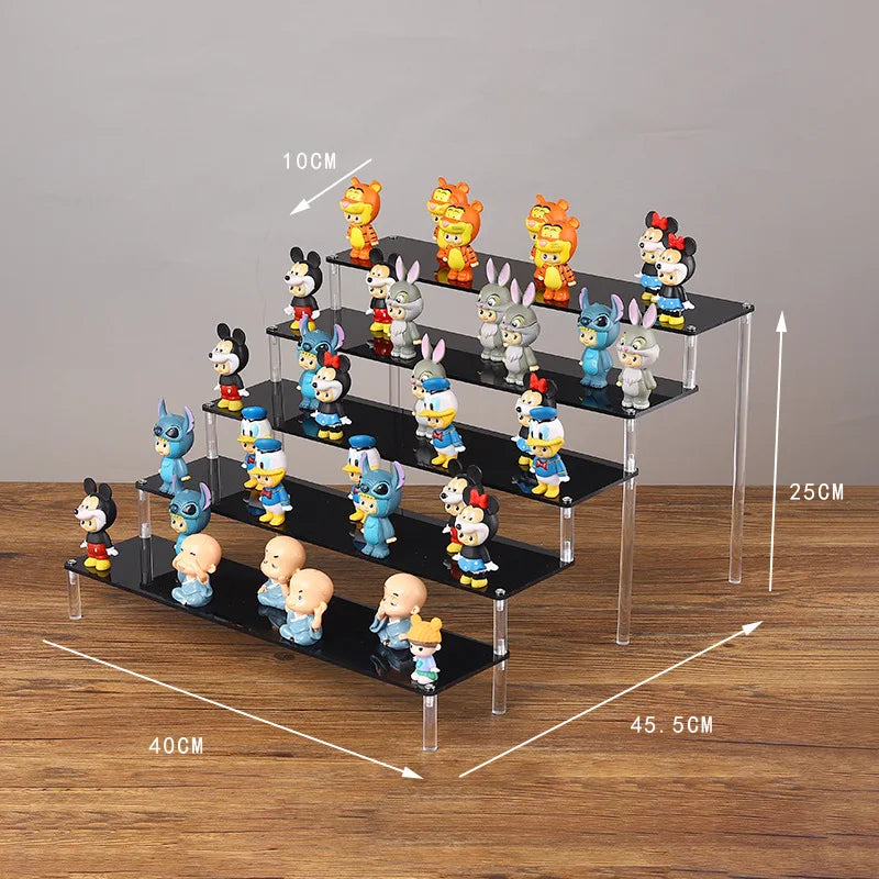 Black Acrylic Riser Display Shelf Perfume Stand Cologne Cupcake Stand for Funko POP Figures Desserts Holder Collection Cosmetic