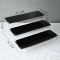 Black Acrylic Shelf Display Stand Perfume Cupcake Stand Figures Toys Desserts Holder Collection Cosmetic Shelves Organizers