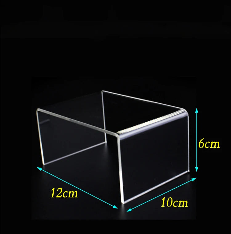 Acrylic Riser,Rectangular Acrylic Display Stand Shelf Clear Display Risers for Decor,Cake,Funko Pop,Retail Shoe Showcase Shelves