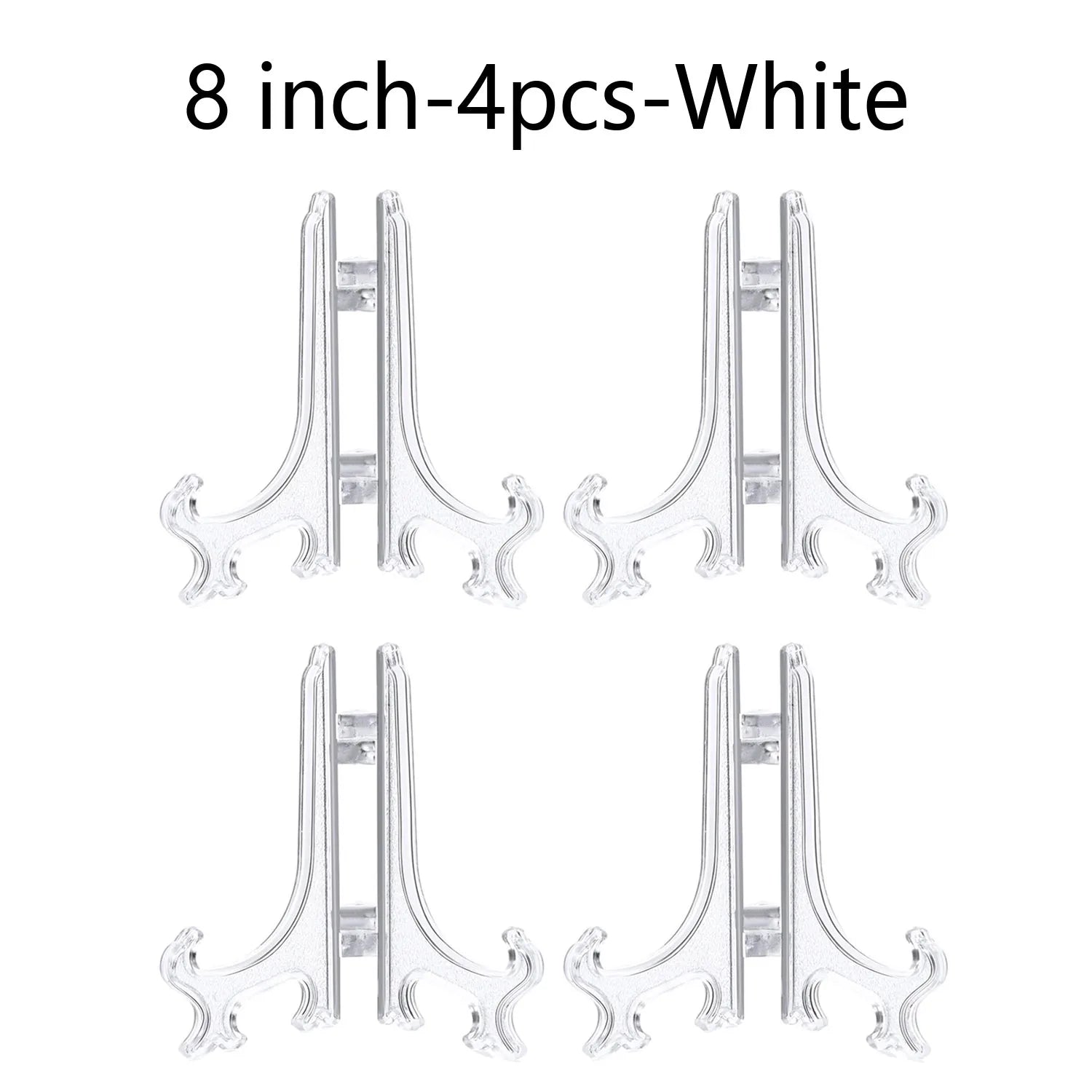 Plastic Acrylic Easels or Stand/Plate Holders to Display Pictures or Other Items at Weddings, Home Decoration, Birthdays, Tables