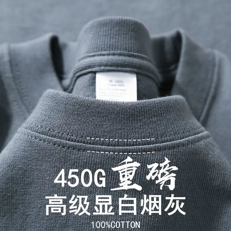 100% Cotton T Shirts Unisex 450G High Quality White T-shirts Tee Shirts Summer Blank Tshirt For Men Camisetas Para Hombre