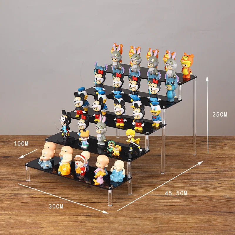 Black Acrylic Riser Display Shelf Perfume Stand Cologne Cupcake Stand for Funko POP Figures Desserts Holder Collection Cosmetic