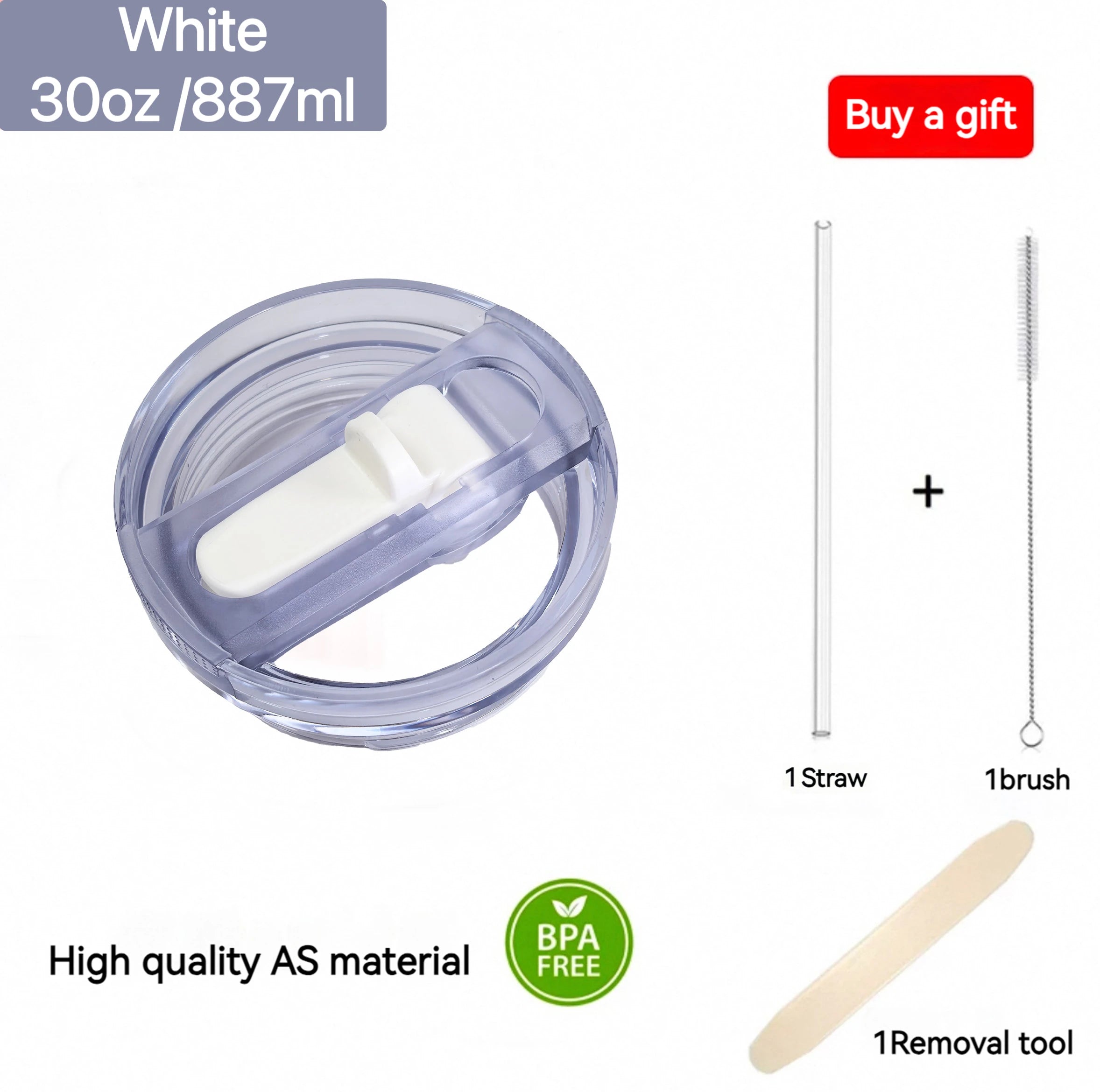 For Stanley 20oz 30oz 40oz Leak-Proof Flip Straw Lid Replacement, BPA-Free Detachable Travel Cover Accessories Easy Cleaning