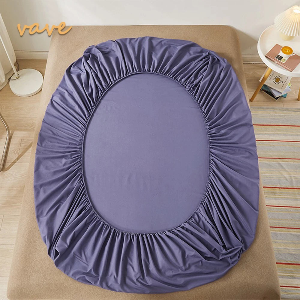 100% Cotton Fitted Sheet with Elastic Bands Non Slip Adjustable Mattress Covers for Single Double King Queen Bed,140/160/200cm