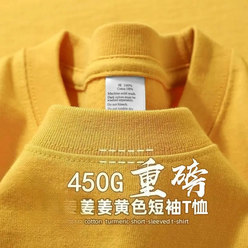 100% Cotton T Shirts Unisex 450G High Quality White T-shirts Tee Shirts Summer Blank Tshirt For Men Camisetas Para Hombre
