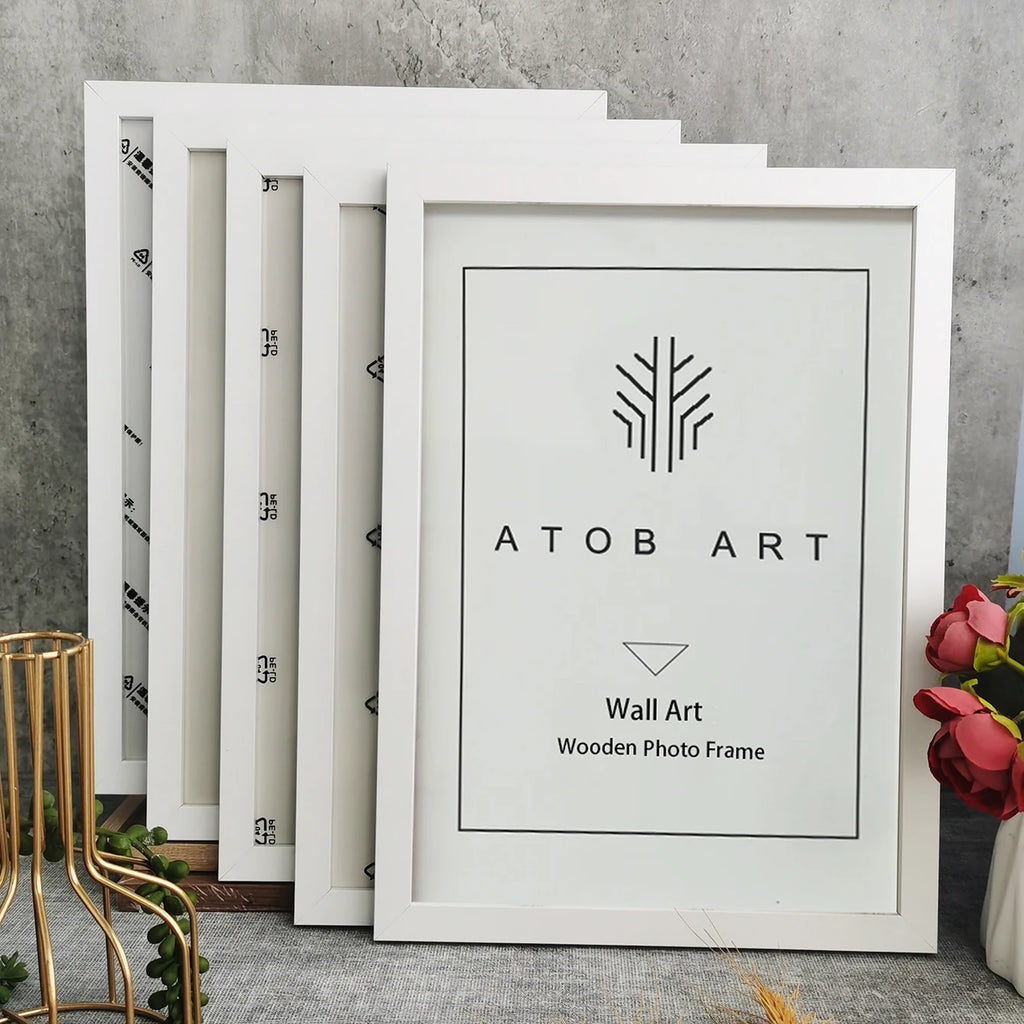 5Pcs Wooden Photo Frames For Picture Wall 10X15 15X20 20X25 A4 Pictures Frame Stand For Pictures Certificate Commemorative Gift