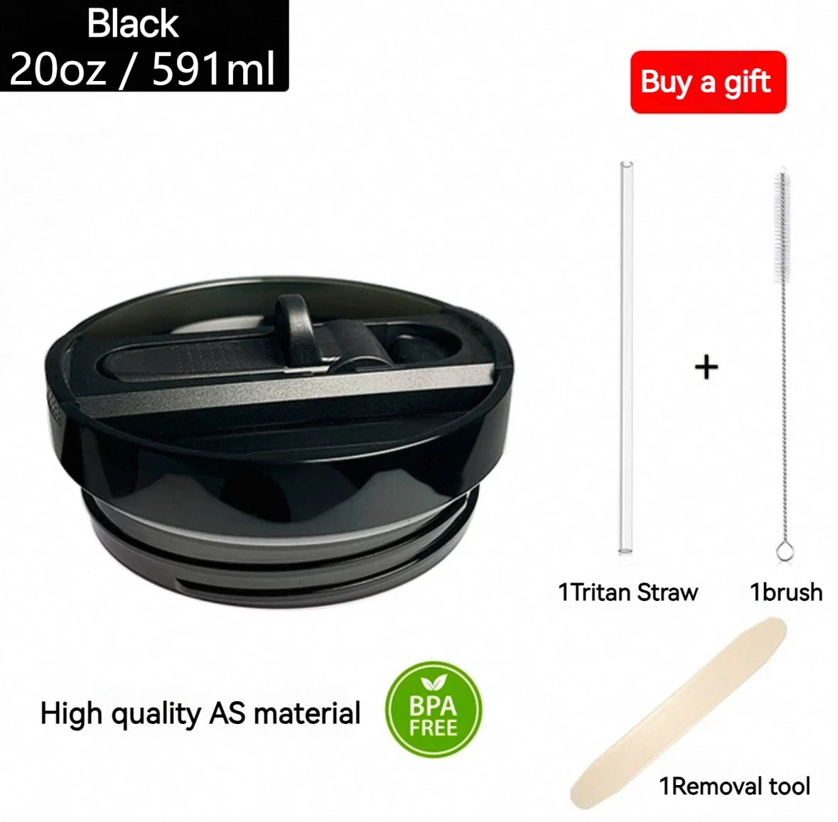 For Stanley 20oz 30oz 40oz Leak-Proof Flip Straw Lid Replacement, BPA-Free Detachable Travel Cover Accessories Easy Cleaning