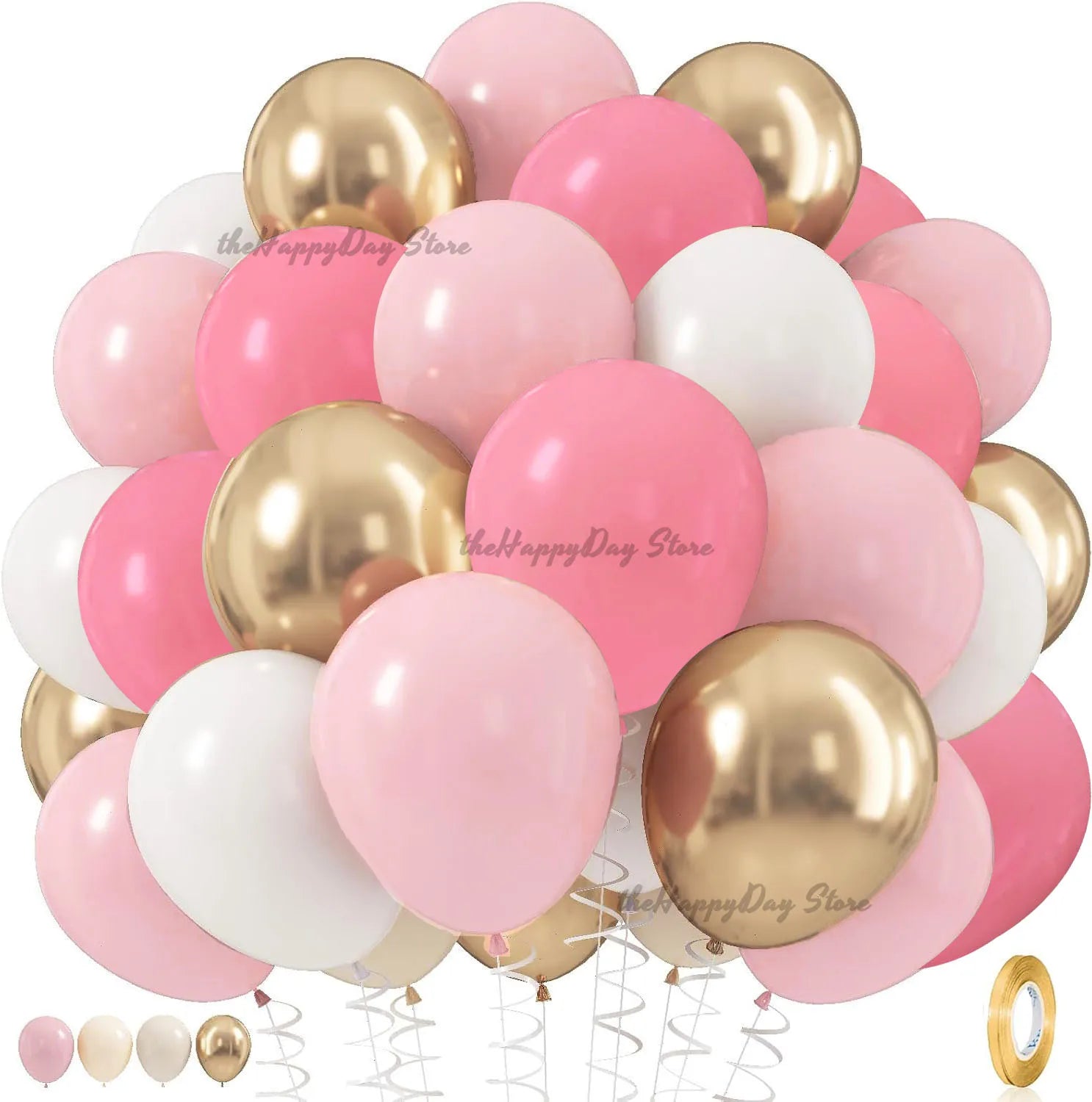 40Pcs Boho Pink Sand White Latex Balloons 10inch Metal Chrome Gold Balloons for Birthday Wedding Baby Shower Party Decor Globos