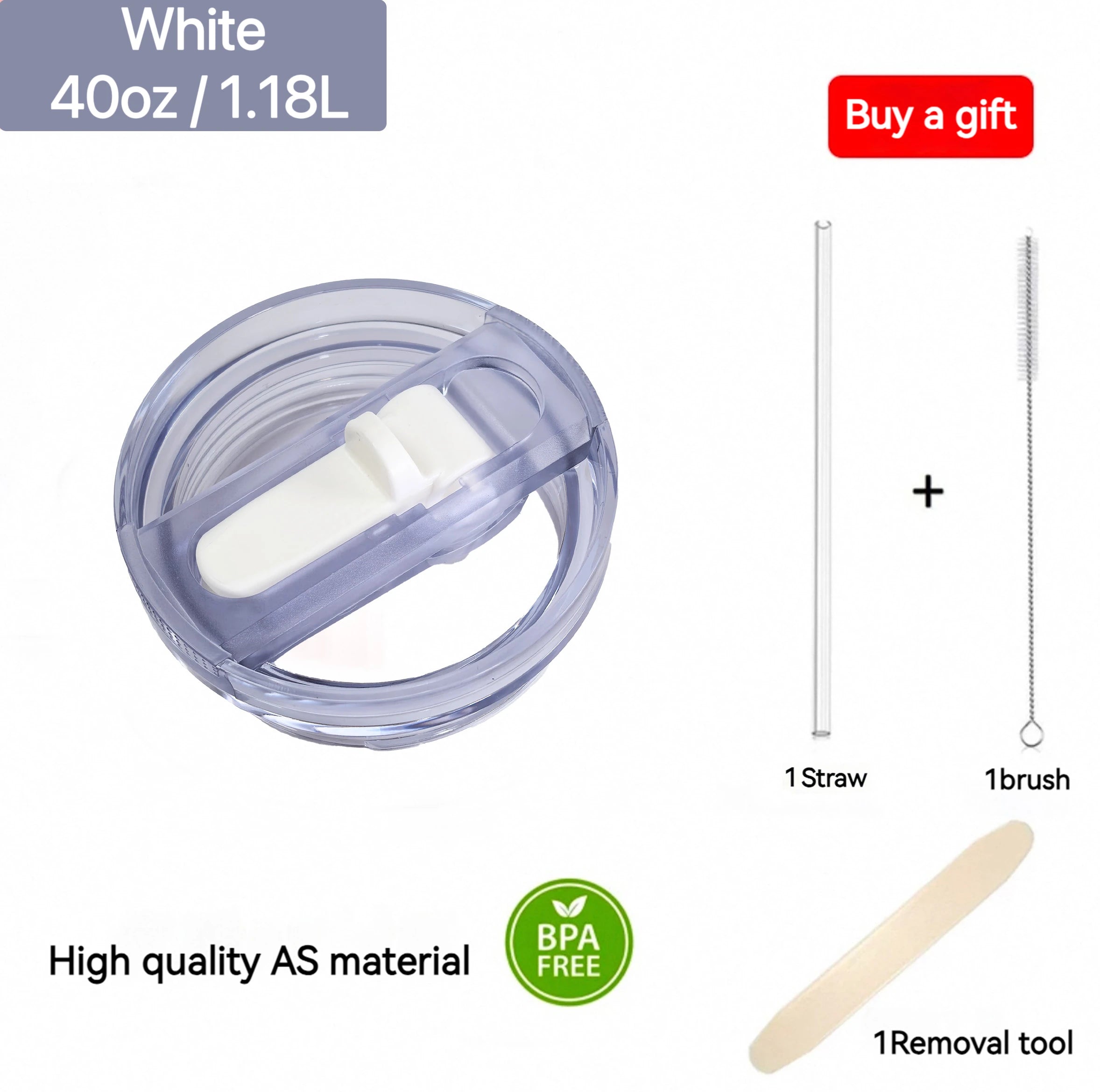 For Stanley 20oz 30oz 40oz Leak-Proof Flip Straw Lid Replacement, BPA-Free Detachable Travel Cover Accessories Easy Cleaning
