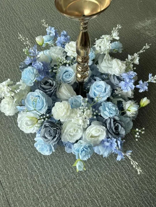 New 70/50/40/30/20cm Wedding Table Centerpiece Flower Wreath, Candlestick Decor, Rose, Green Leaf, Floral Arrangement, Christmas