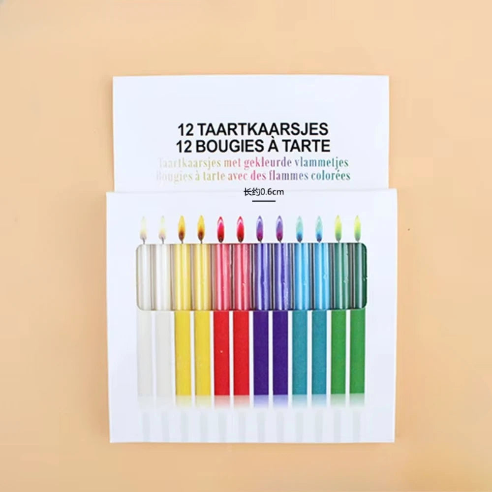 12/48pcs/1case Birthday Candles Spiral Cake Candles Long Thin Cake Candles For Wedding Party And Cake Decoration