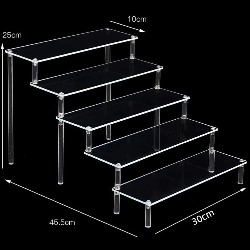 Black Acrylic Riser Display Shelf Perfume Stand Cologne Cupcake Stand for Funko POP Figures Desserts Holder Collection Cosmetic