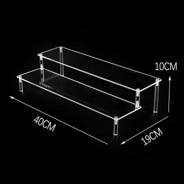 Black Acrylic Riser Display Shelf Perfume Stand Cologne Cupcake Stand for Funko POP Figures Desserts Holder Collection Cosmetic