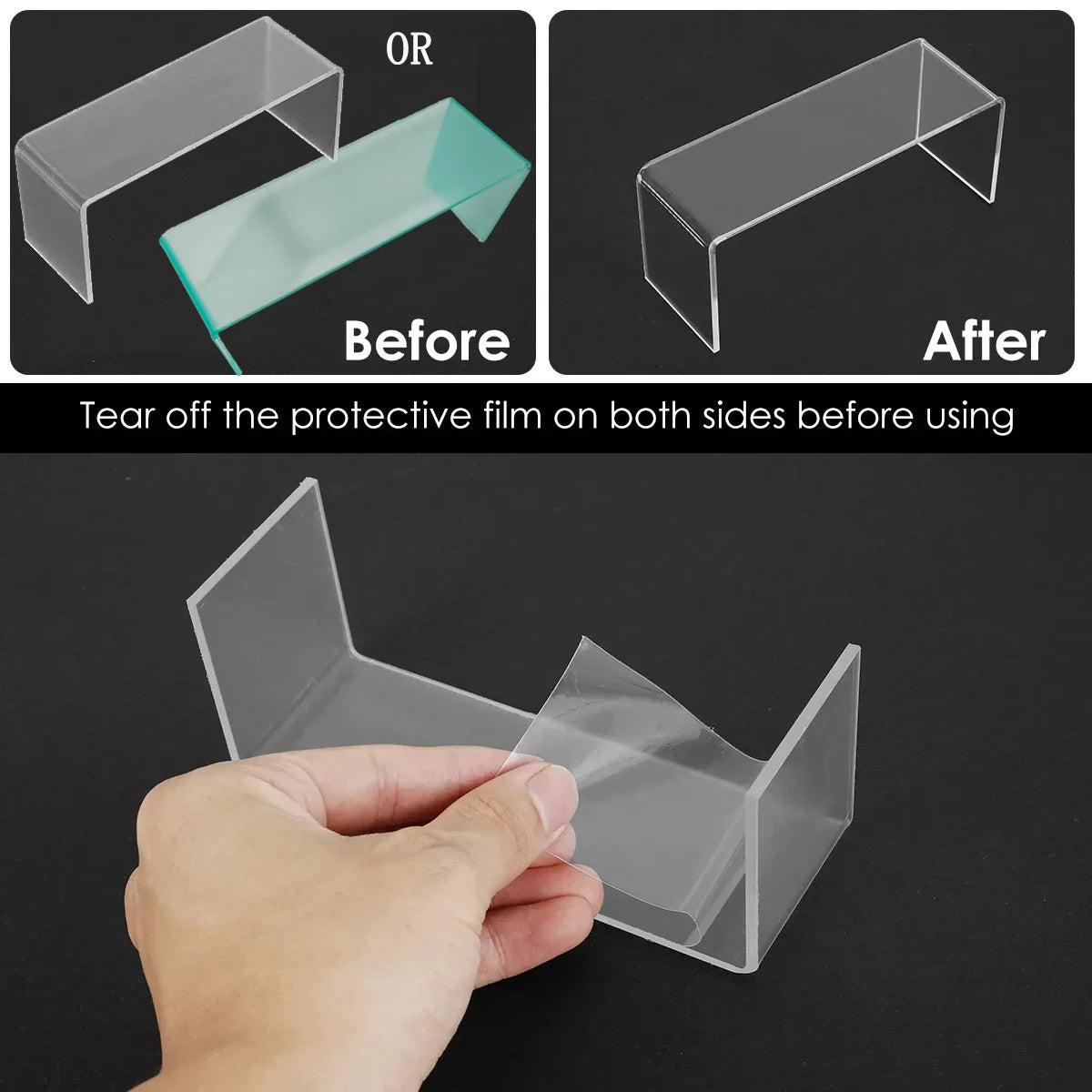 3/6/9/12Pcs Acrylic Display Stand Multifunctional Transparently Mini Model Storage Rack for Perfume Doll Jewelry Decor Organzier