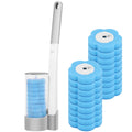18/36Pcs Disposable Toilet Brush Long Handle Wall-mounted Wc Cleaning Tool Kit with Replaceable Brush Head Bathroom Accessories