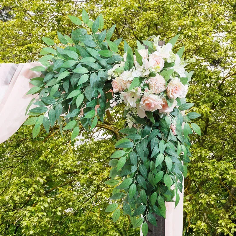 10PCS Artificial Plants Italian Ruscus Greenery Stems Spring Faux Shrub Bushes Green Leaves for Wedding Arch Bouquet Home Decor