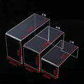 U Shape Acrylic Display Riser Stand, Clear Jewelry Display Riser Shelf Showcase For Dessert Cupcake Shoes Anime Figure Display